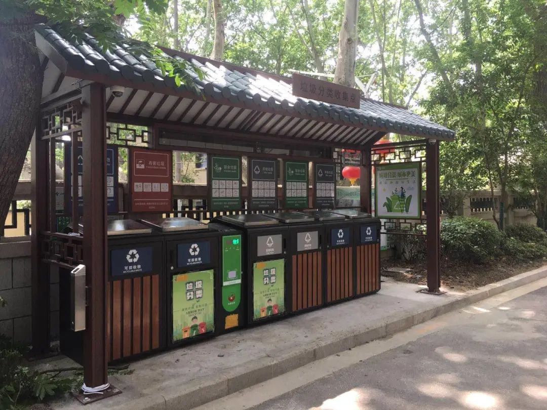 貓先生智能垃圾分類(lèi)亭，定時(shí)定點(diǎn)垃圾收集點(diǎn) ，垃圾亭生產(chǎn)廠家